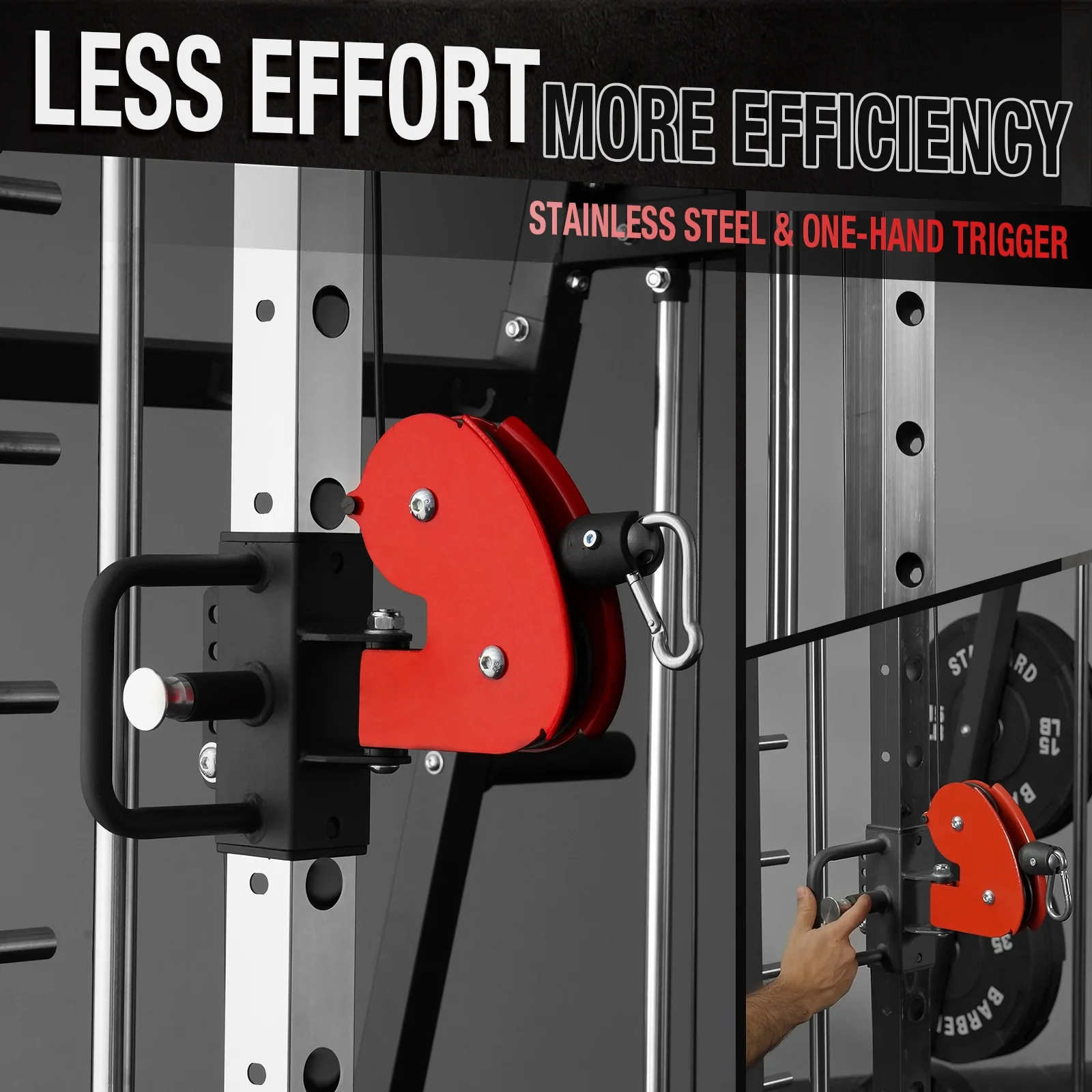 All-in-One Home Gym Power Rack with Smith Machine, Cable Crossover, and Weight Bench (2,200 lb Capacity)