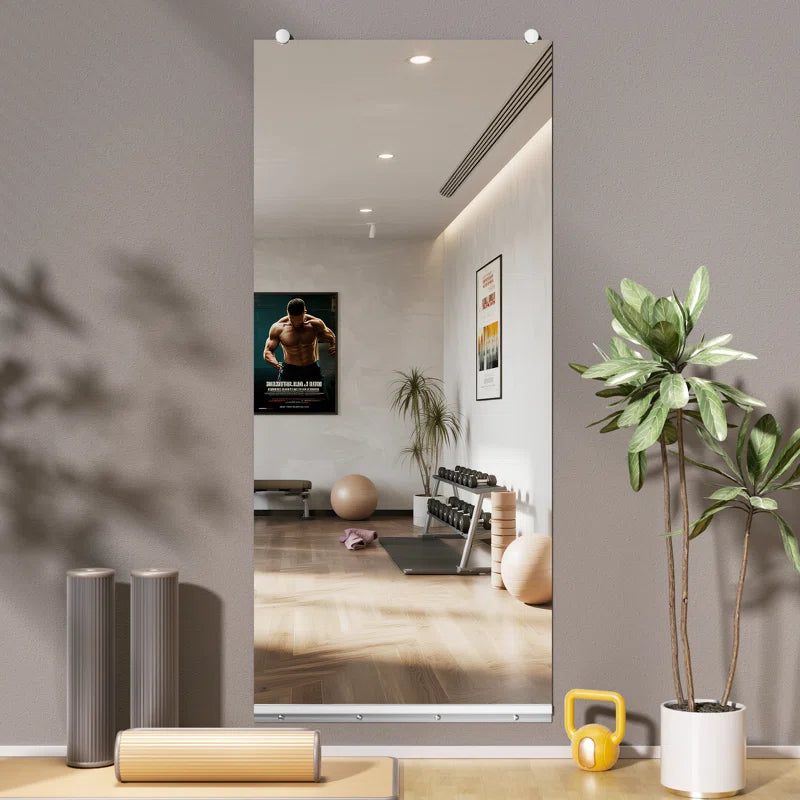 Full Length Rectangle Wall Mirror Home Gym Mirror Dance Studio Mirror Tempered Glass Mirror 3-Year Warranty