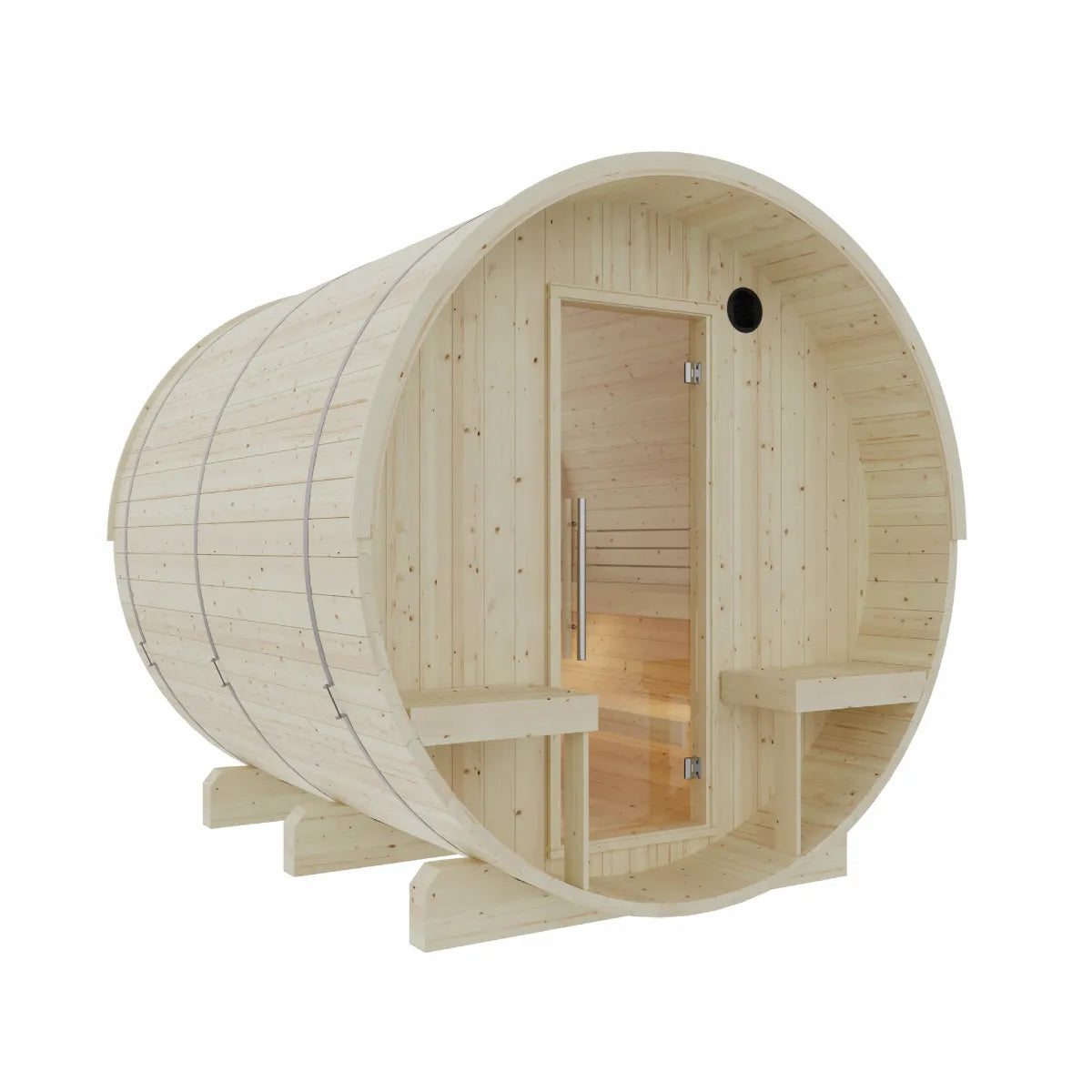 Helsinki Barrel Sauna with Terrace and WiFi Heater