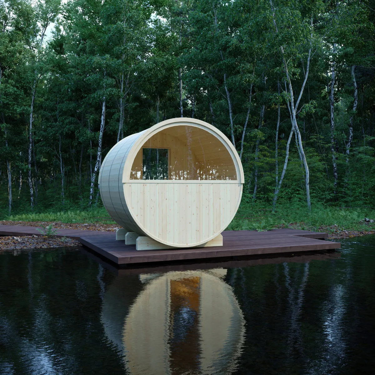 Helsinki Barrel Sauna with Terrace and WiFi Heater