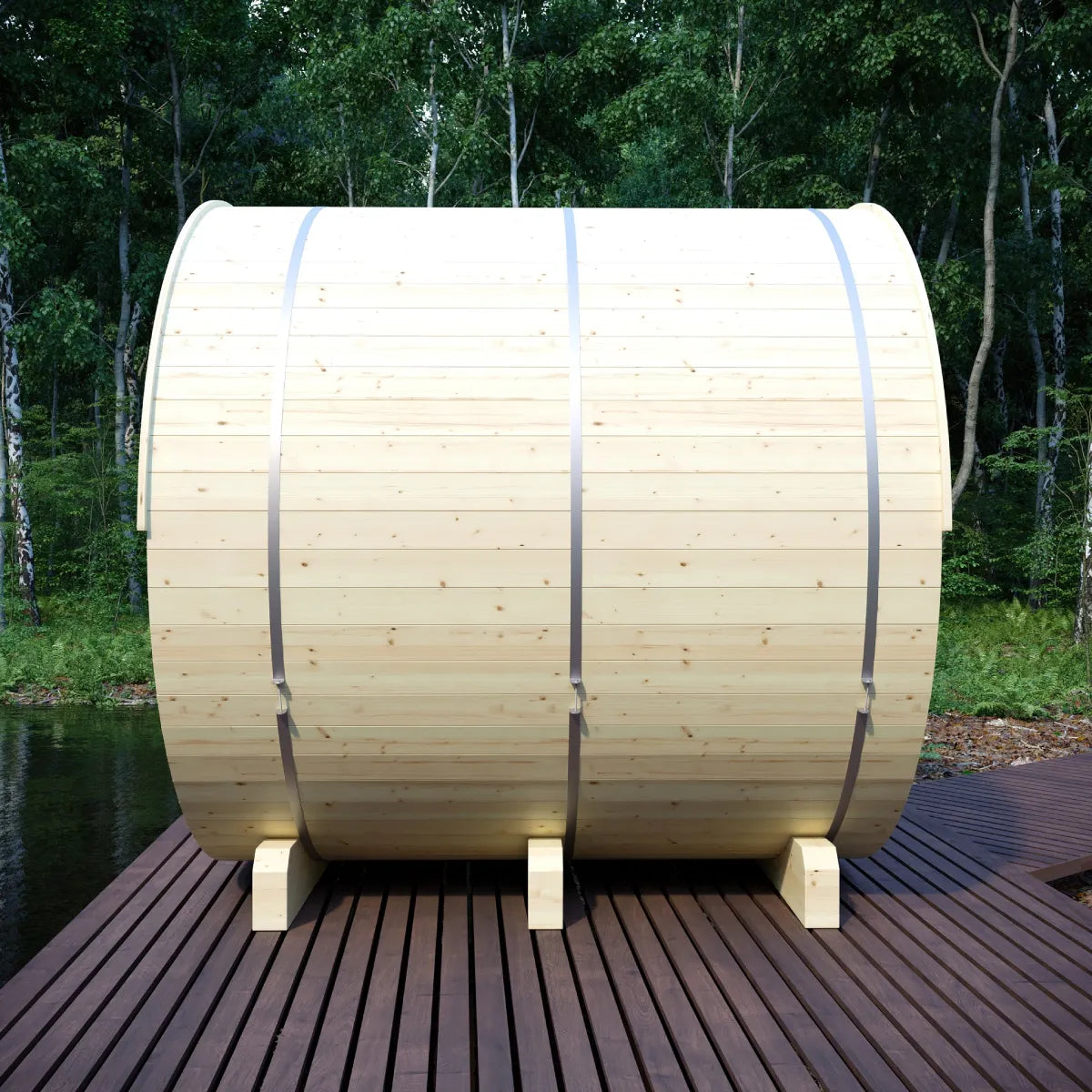 Helsinki Barrel Sauna with Terrace and WiFi Heater