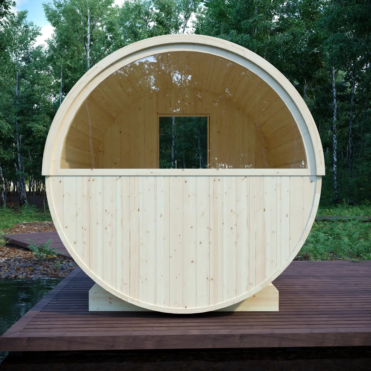 Helsinki Barrel Sauna with Terrace and WiFi Heater