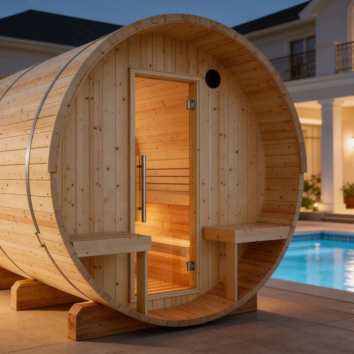Helsinki Barrel Sauna with Terrace and WiFi Heater