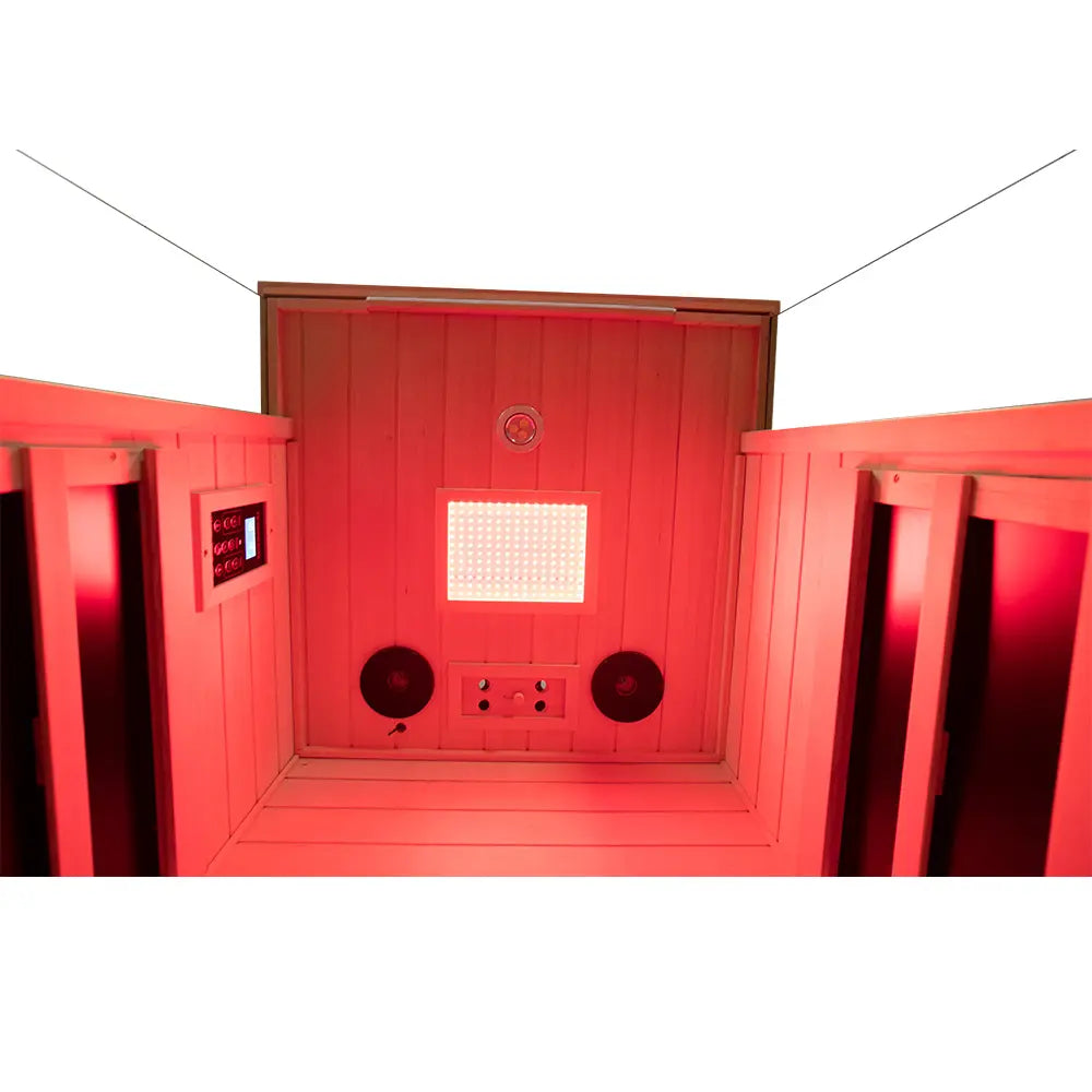 S01 1-Person Full Spectrum Near Zero EMF Indoor Infrared Sauna with Red Light Therapy