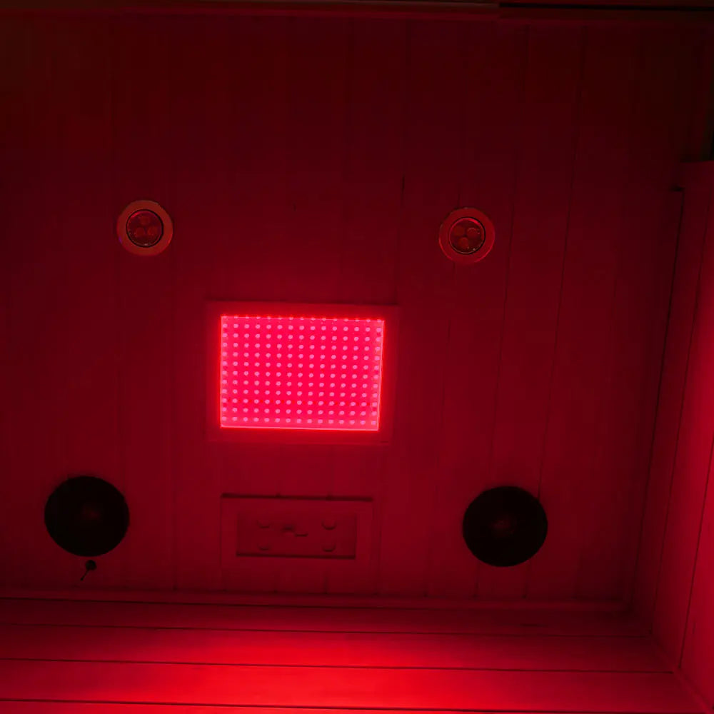S02 2-Person Full Spectrum Near Zero EMF Indoor Infrared Sauna with Red Light Therapy