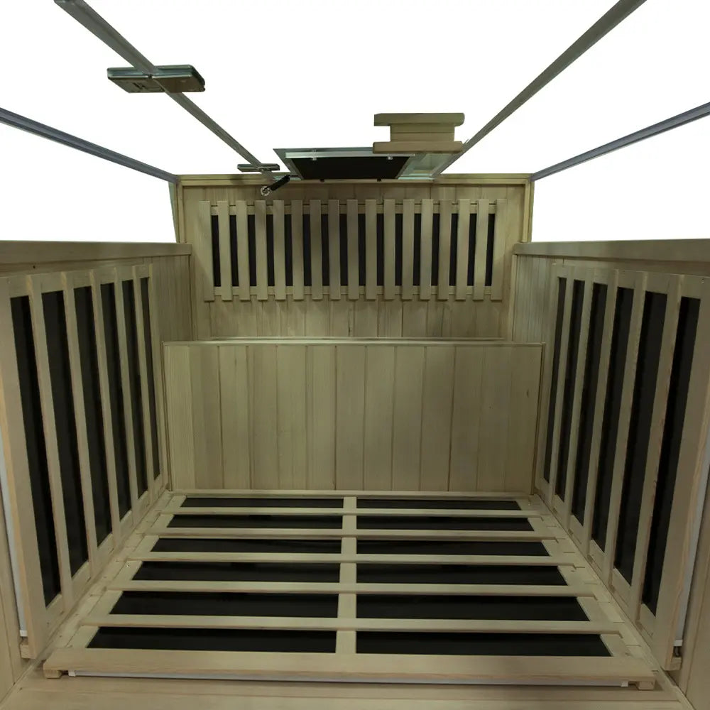 S02 2-Person Full Spectrum Near Zero EMF Indoor Infrared Sauna with Red Light Therapy