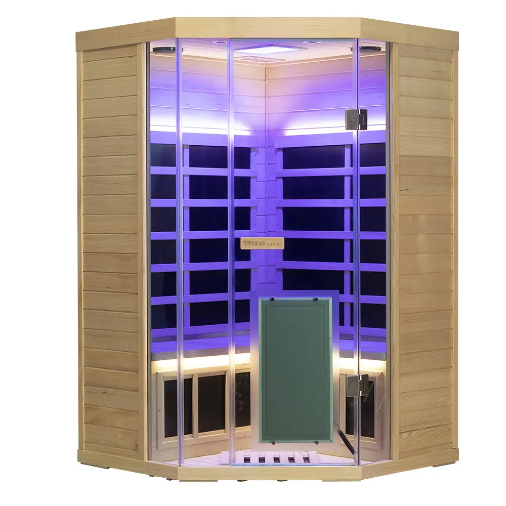 S07 2–3 Person Full Spectrum Near Zero EMF Indoor Infrared Sauna with Red Light Therapy