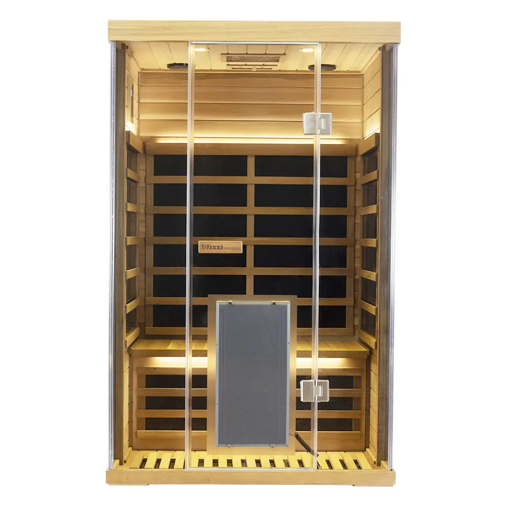 S02 2-Person Full Spectrum Near Zero EMF Indoor Infrared Sauna with Red Light Therapy