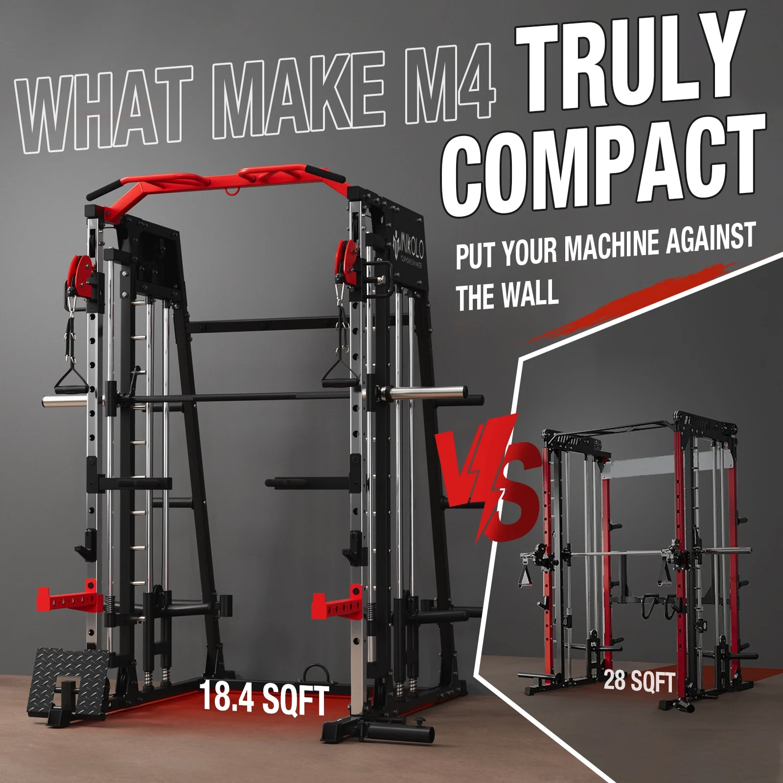 All-in-One Home Gym Power Rack with Smith Machine, Cable Crossover, and Weight Bench (2,200 lb Capacity)