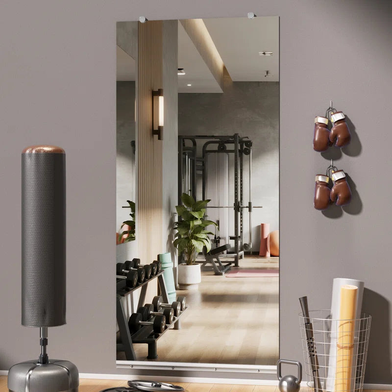 Full Length Rectangle Wall Mirror Home Gym Mirror Dance Studio Mirror Tempered Glass Mirror 3-Year Warranty