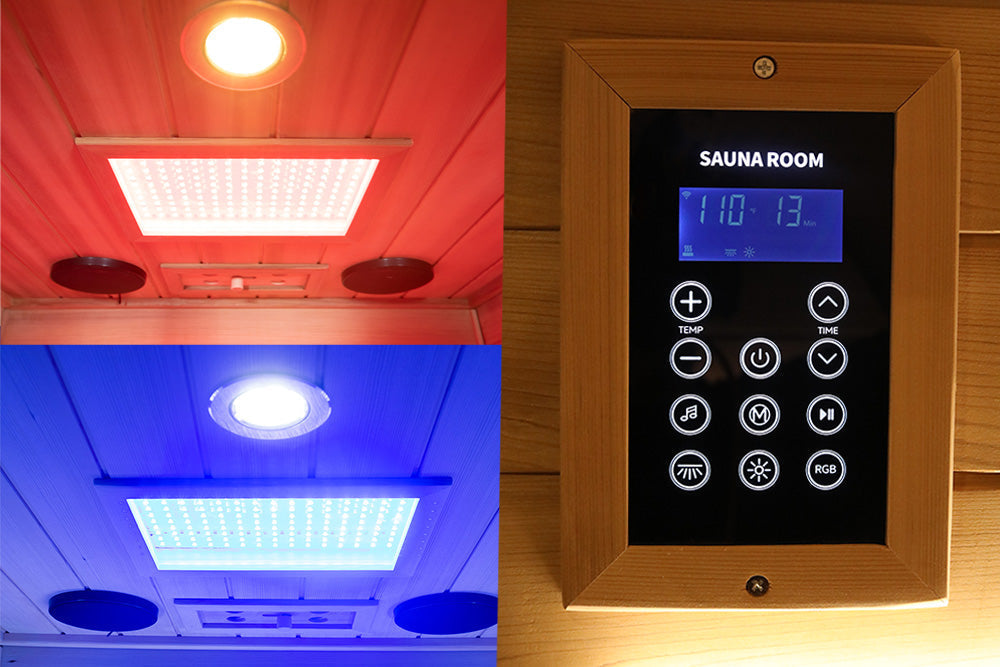 S01 1-Person Full Spectrum Near Zero EMF Indoor Infrared Sauna with Red Light Therapy