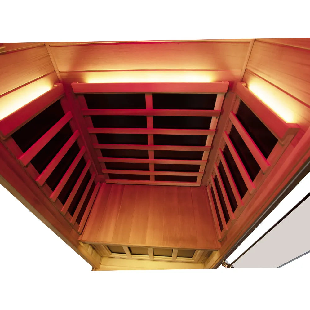 909MX 1-Person Full Spectrum Near Zero EMF Indoor Infrared Sauna with Red Light Therapy