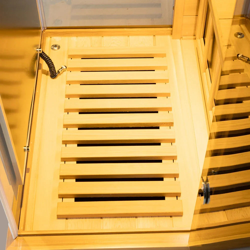 909MX 1-Person Full Spectrum Near Zero EMF Indoor Infrared Sauna with Red Light Therapy