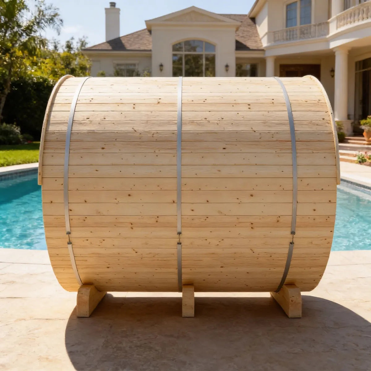 Helsinki Barrel Sauna with Terrace and WiFi Heater