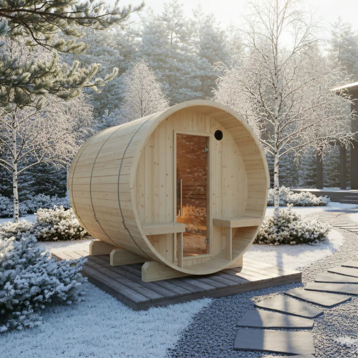 Turku Barrel Sauna with Terrace and WiFi Heater