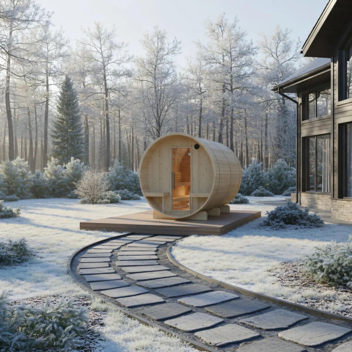 Turku Barrel Sauna with Terrace and WiFi Heater