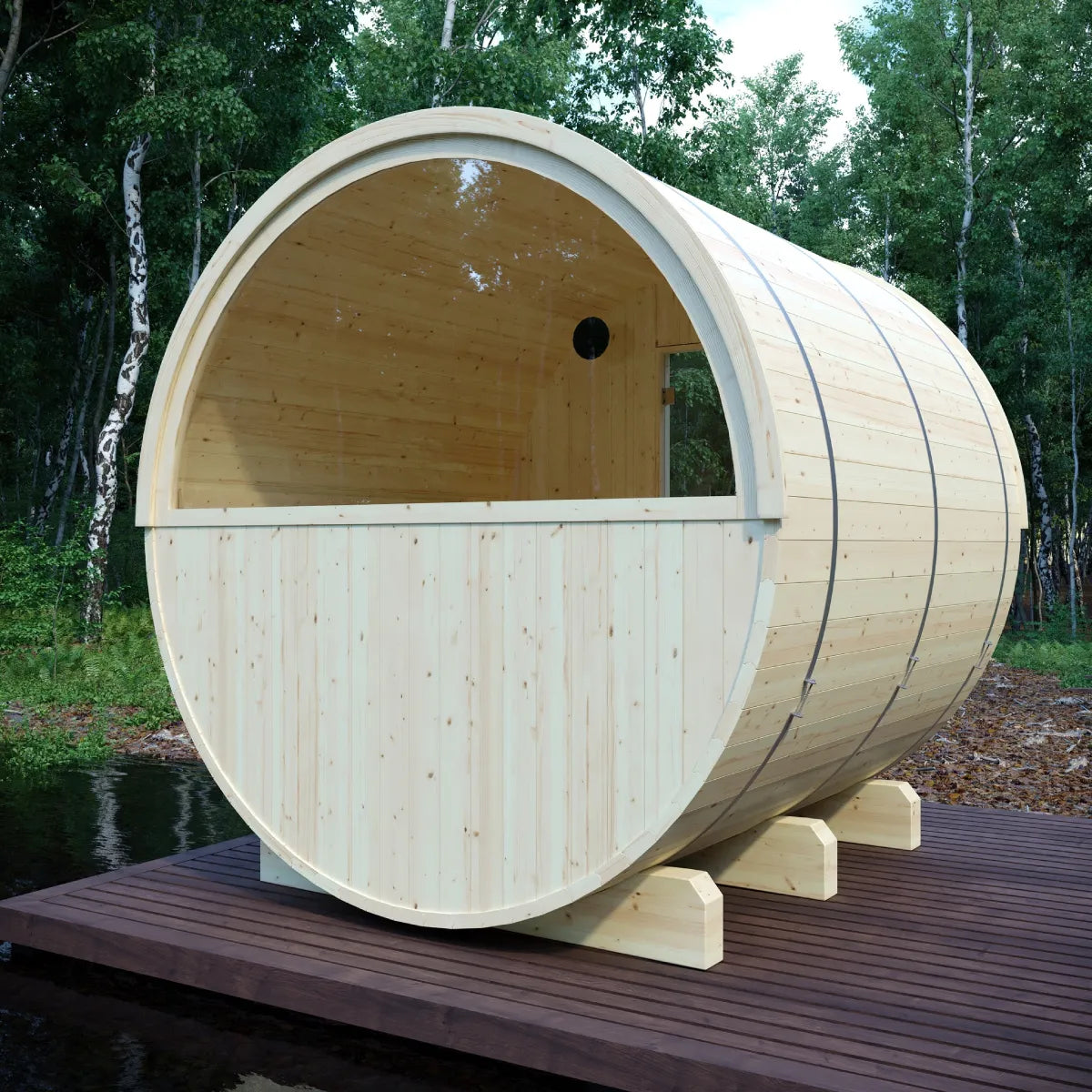 Vassa Barrel Sauna with WiFi Heater