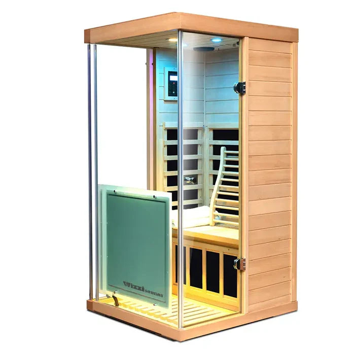 909MX 1-Person Full Spectrum Near Zero EMF Indoor Infrared Sauna with Red Light Therapy