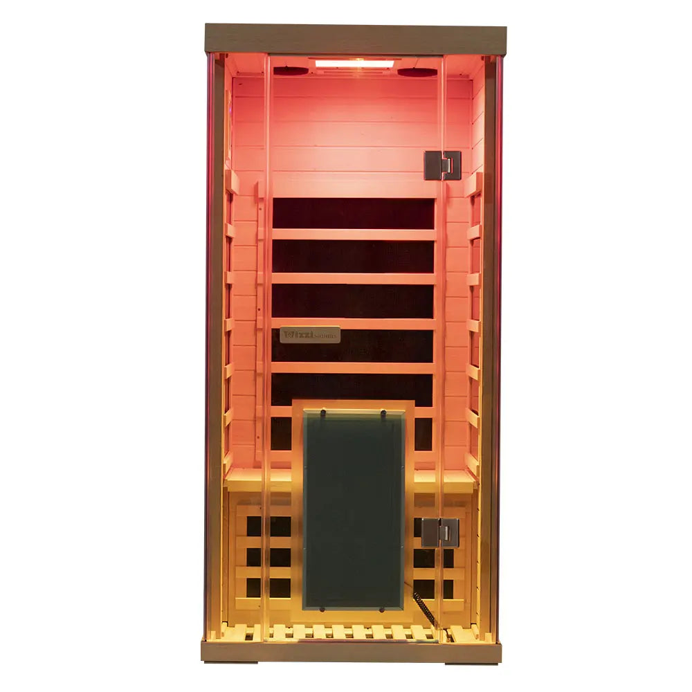 S01 1-Person Full Spectrum Near Zero EMF Indoor Infrared Sauna with Red Light Therapy