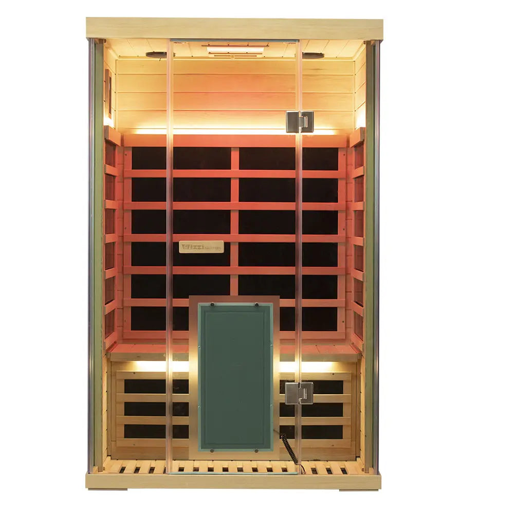 S02 2-Person Full Spectrum Near Zero EMF Indoor Infrared Sauna with Red Light Therapy
