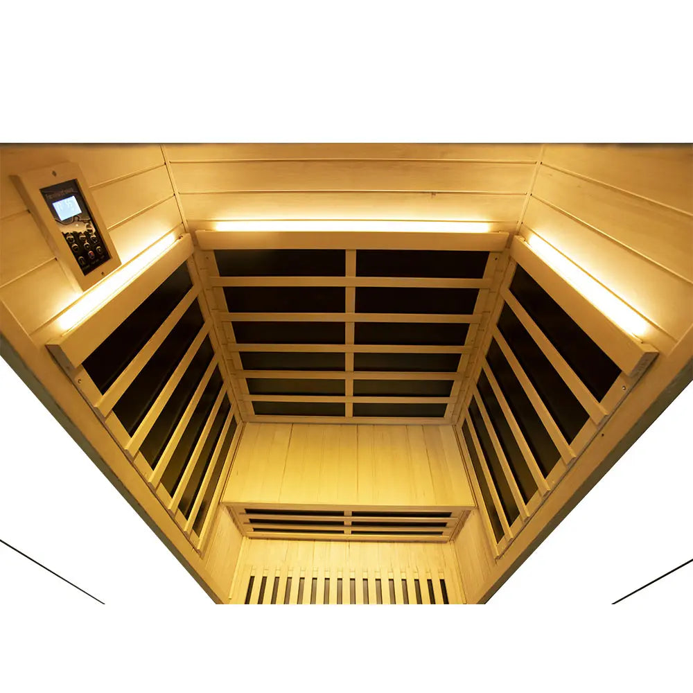 S02 2-Person Full Spectrum Near Zero EMF Indoor Infrared Sauna with Red Light Therapy
