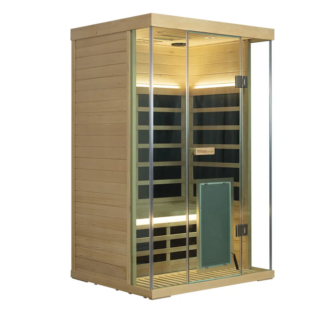 S02 2-Person Full Spectrum Near Zero EMF Indoor Infrared Sauna with Red Light Therapy