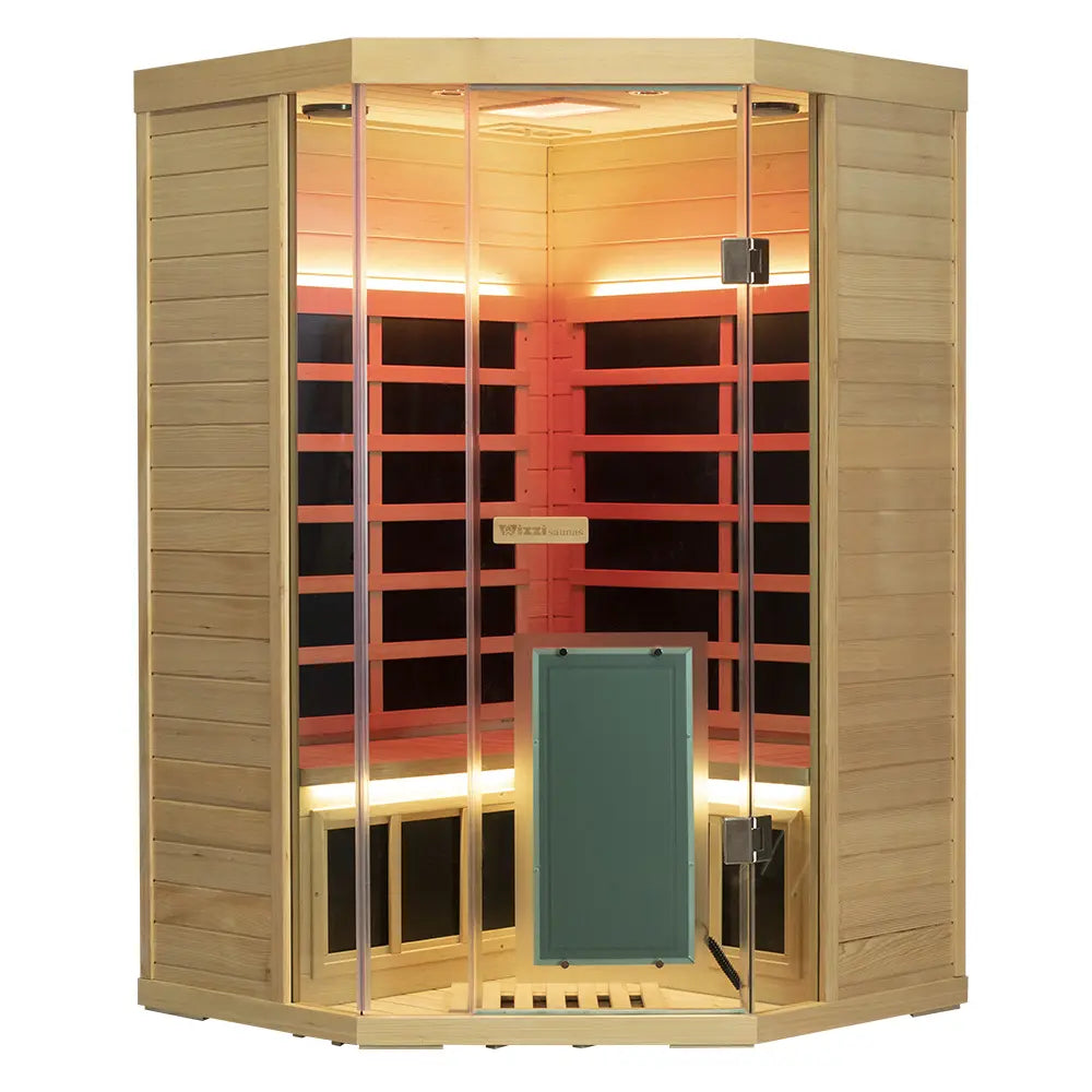 S07 2–3 Person Full Spectrum Near Zero EMF Indoor Infrared Sauna with Red Light Therapy
