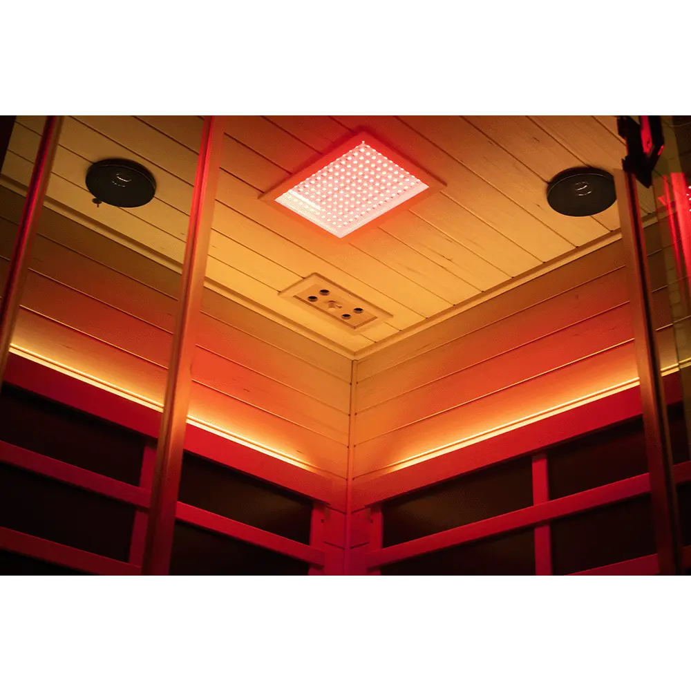 S07 2–3 Person Full Spectrum Near Zero EMF Indoor Infrared Sauna with Red Light Therapy