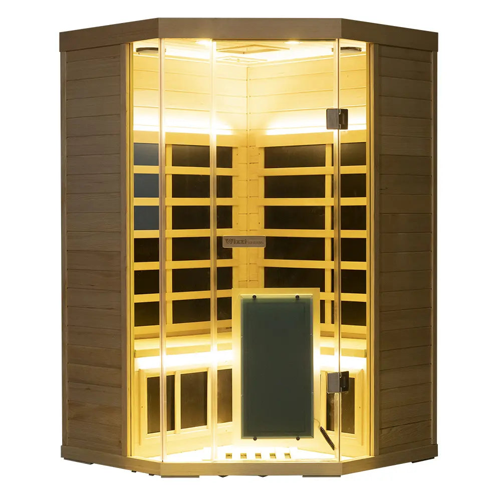 S07 2–3 Person Full Spectrum Near Zero EMF Indoor Infrared Sauna with Red Light Therapy